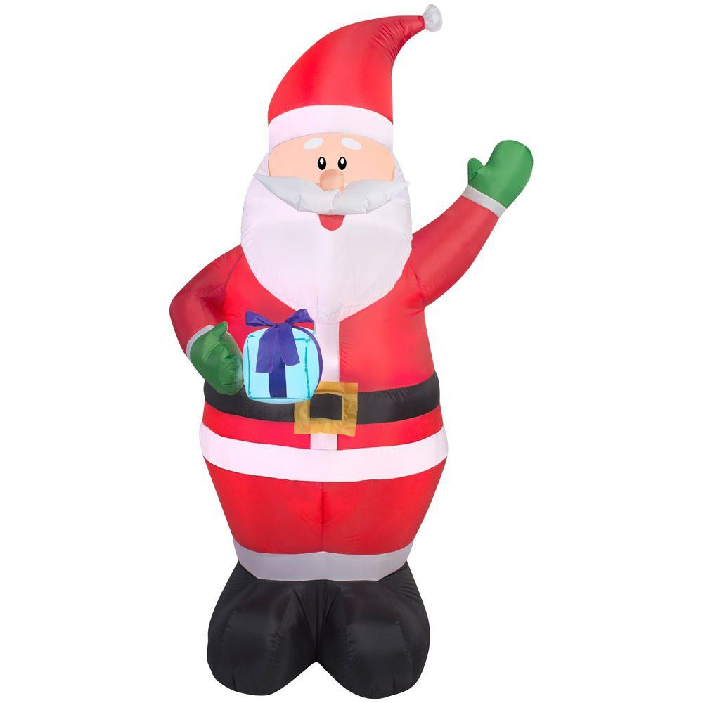 6.5 ft. H Inflatable Santa with Present