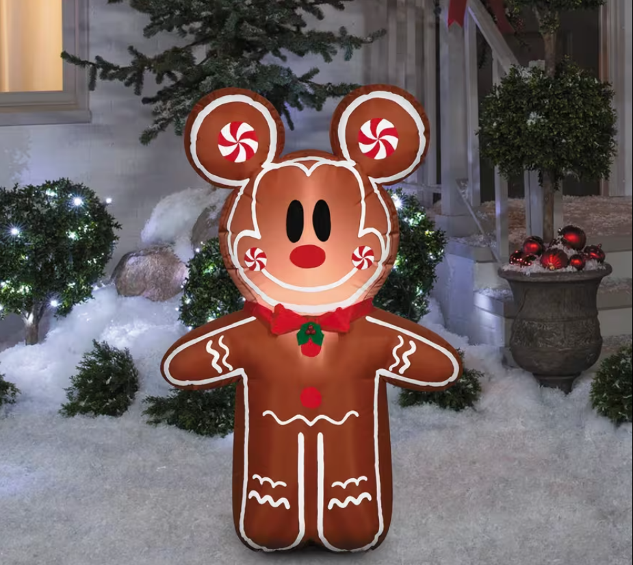 3.5 Ft Tall Airblown Inflatable Gingerbread Mickey Mouse 
