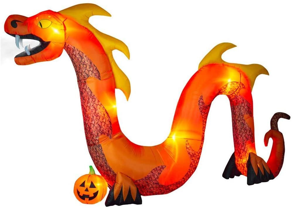 9 ft. Airblown Inflatable Fog Effect-Orange Serpent 
