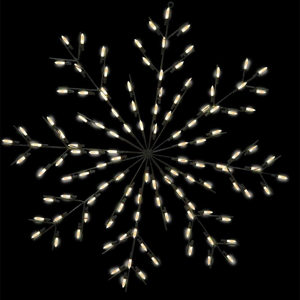 32 in. LED Wire Decor White Snowflake