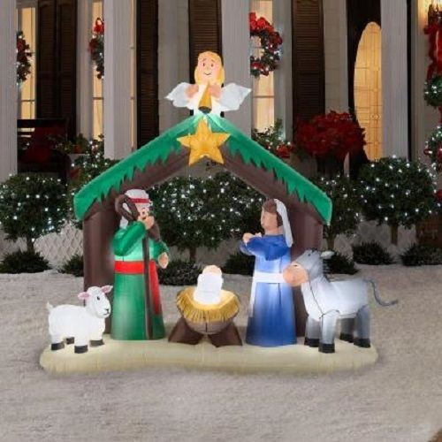 6' Nativity Scene Airblown Inflatable Outdoor Christmas Decoration