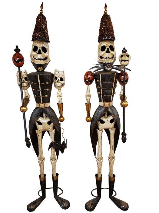 Life-Size Skeleton Soldiers Halloween Decor Set of 2