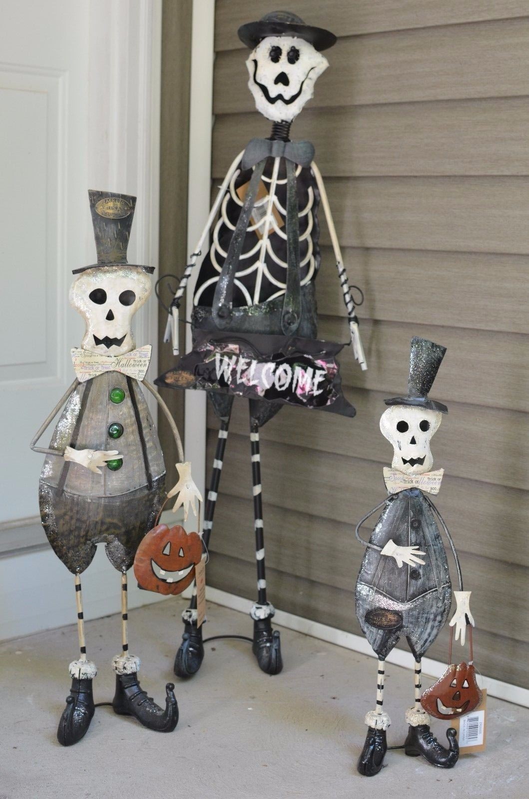 Skeleton Porch Greeters Set of 3