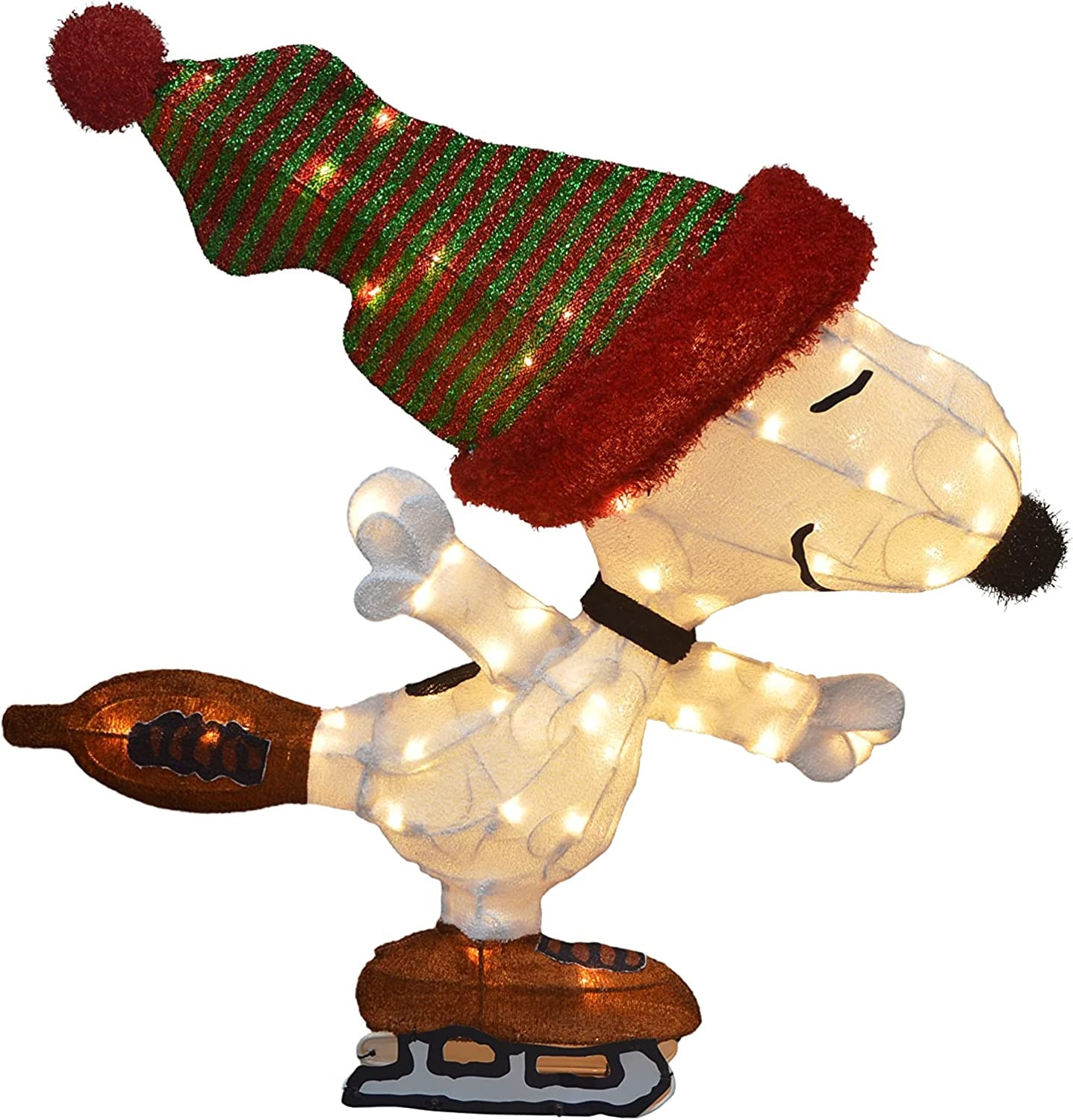 Peanuts Gang Ice Skating Snoopy 32" 3D LED "A Charlie Brown Christmas" Decorations