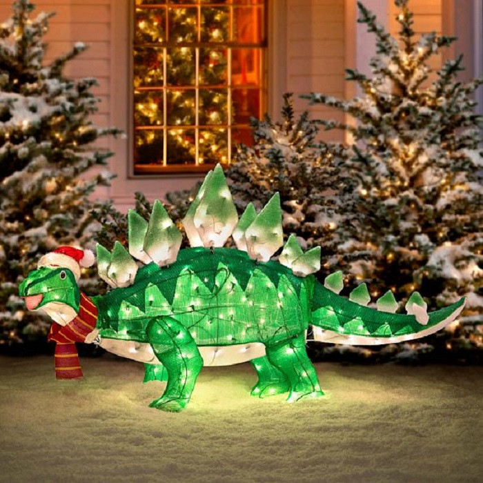 5-ft. Long Stegosaurus Animated Christmas Decoration