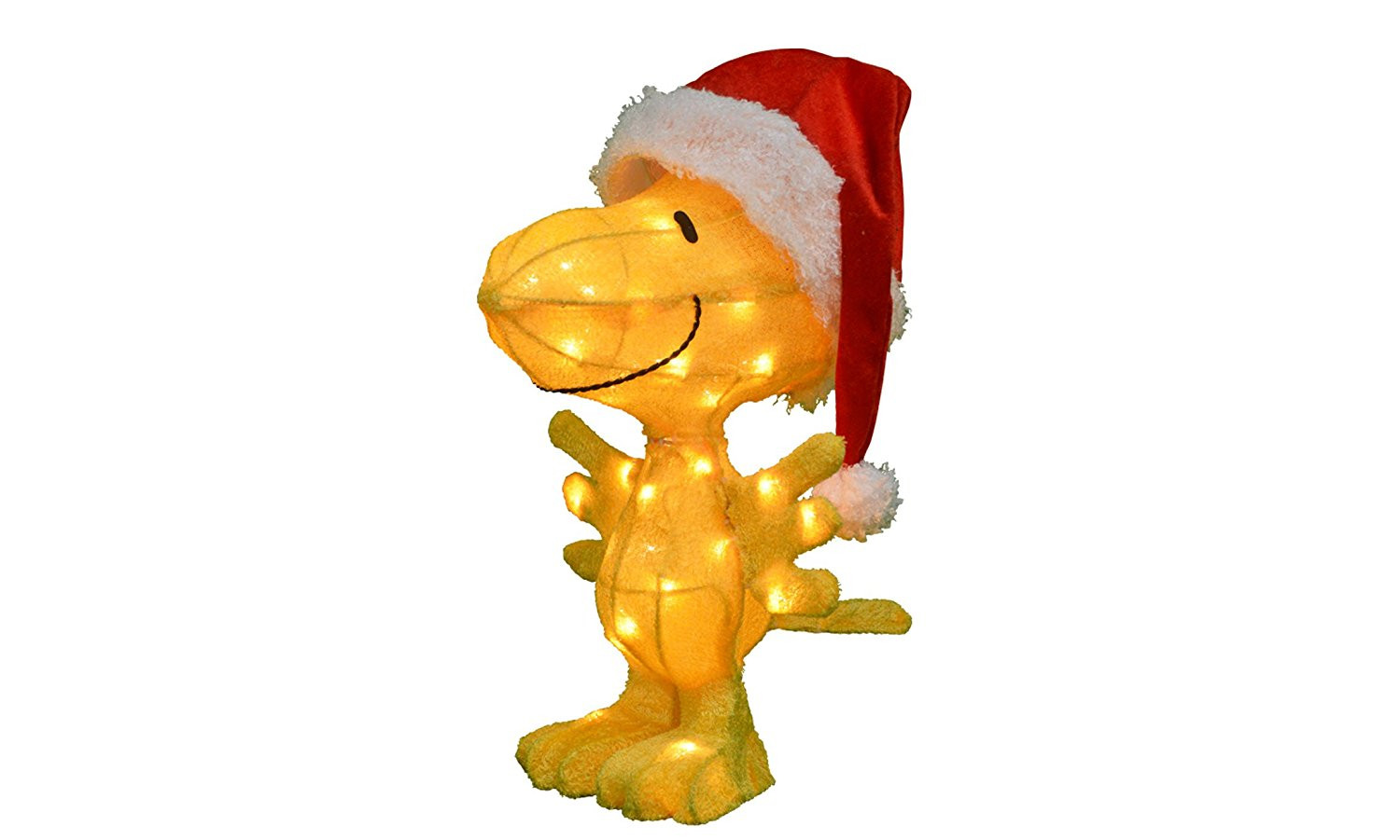 18 in. LED 3D Pre-Lit Woodstock in Santa Hat