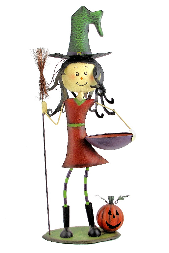 39 Inch Witch with Candy Bowl and Broom 