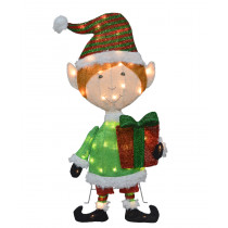 32-Inch Pre-Lit Elf Christmas Decor