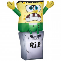 3.5 ft. Airblown Inflatable SpongeBob Monster on Tombstone