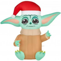 3.5 Ft Grogu with Santa Hat Christmas Inflatable 