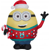 3.5' Minion Otto with Ugly Christmas Sweater Airblown Inflatable