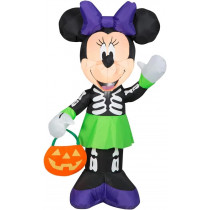 3.5 Ft Tall Airblown Inflatables Minnie Mouse in Skeleton Costume