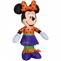 3.5 Ft Tall Airblown Inflatables Minnie Mouse in Polka Dot Bat Costume
