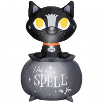3.5 ft  Airblown Hocus Pocus Binx with Calderon Scene Disney