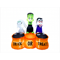 5 Ft Treat or Treat Monster Kids Halloween Inflatable