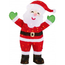 36 in. 3D Tinsel Santa Claus