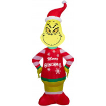 4 Ft Grinch in Ugly Christmas Sweater Airblown Inflatable