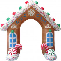 9 Ft. Tall Gingerbread Archway Christmas Inflatable