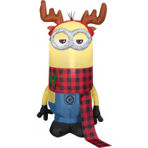 3.5' Minion Kevin with Antlers Christmas Inflatable