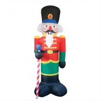 8 Foot Inflatable Christmas Nutcracker with Staff