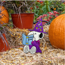 10" Magic Potion Snoopy Peanuts Pumpkin Press-in Metal Stake Halloween Harvest Decor 
