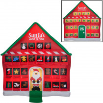 8 Ft  Advent Calendar Airblown Inflatable with Santa