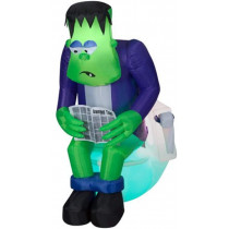 6 ft. Halloween Inflatable Surprise Monster Toilet Scene with Sound and Sensor