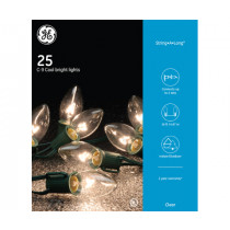 GE 25 Count Warm White C9 Glow Bright Glass Bulb Light Set 