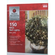 150-Light Clear 4 ft. x 6 ft. Net Light Set