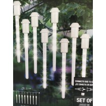 Lightshow Shooting Star 7ft White LED Icicle Lights Set of 8