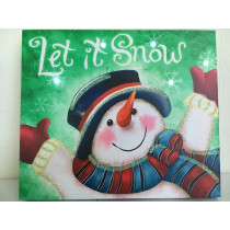 Let it Snow Snowman Picture on Canvas