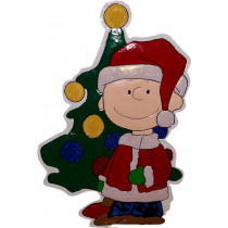 42-inch Peanuts Metal Charlie Brown With Tree Christmas Decoration