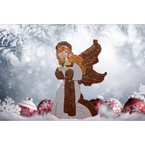 28-Inch Hammered Metal Angel Christmas Decoartion