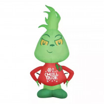 4 Ft Little Grinch Airblown Inflatable in Christmas Sweater
