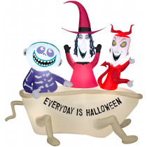 Lock, Shock and Barrel in Tub Nightmare Before Christmas Inflatable