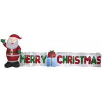 9 Ft  Merry Christmas Airblown Inflatable Sign with Santa