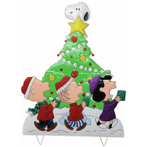 42" Peanuts Gang Caroling Around Christmas Tree 