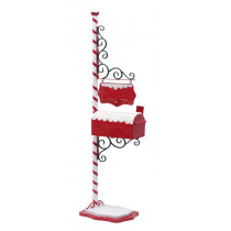 North Pole Mailbox Christmas Decoration with Hanging Sign to Personalize