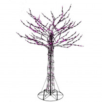 6' Purple LED Twig Tree