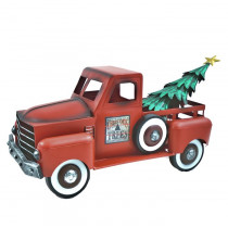 Antique Red Truck with Removable Christmas Tree