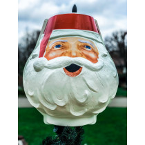 Santa Lamp Post Light Cover Outdoor Christmas Decoration