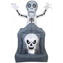 6' Animated Airblown Skeleton Ghost Tombstone Scene Inflatable