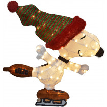 Peanuts Gang Ice Skating Snoopy 32" 3D LED "A Charlie Brown Christmas" Decorations