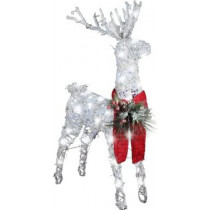 Gemmy Sparkle Light Up LED Buck Outdoor Christmas Decoration 48"