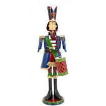 70" Iron Metal Toy Soldier with Drum Christmas Decoration