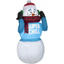 Gemmy 6' Animated Shivering Super Chill Snowman Inflatable