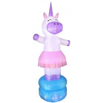 7 Ft Animated Inflatable Unicorn Music Box