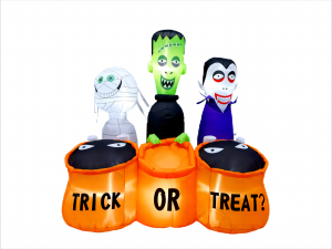 5 Ft Treat or Treat Monster Kids Halloween Inflatable
