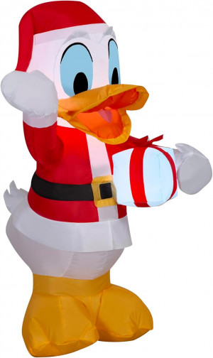 3.5 Ft Donald Duck with Santa Hat Christmas Inflatable 