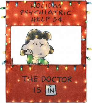 "A Charlie Brown Christmas" 2D Lucy Psychiatric Help Booth with Lights